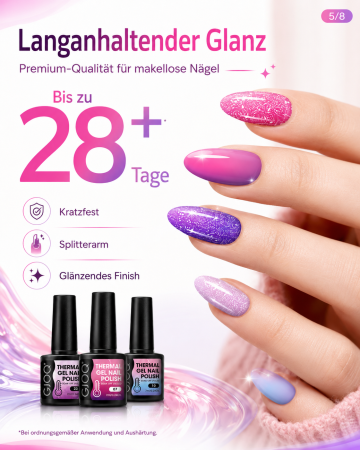 Set de 6 UV Thermo Gel Sparkle Bloom